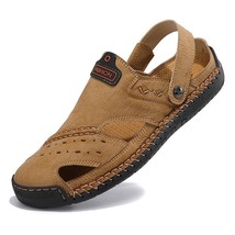 New Casual Men Soft Sandals Comfortable Men Summer Leather Shoes Men&#39;s Roman Sum - £41.12 GBP