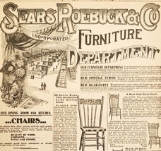 1900 Furniture Department Advertisement Victorian Sears Roebuck 5.25 x 7&quot;  - £14.48 GBP