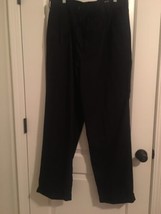 Izod Men&#39;s Black Chino Pants Pockets Zip Casual Size 38/34 Regular  - $39.77