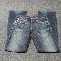 Big Star Jeans Women 27 R Blue Liv Boot Dark Wash Low Whiskering Flap Po... - £21.68 GBP