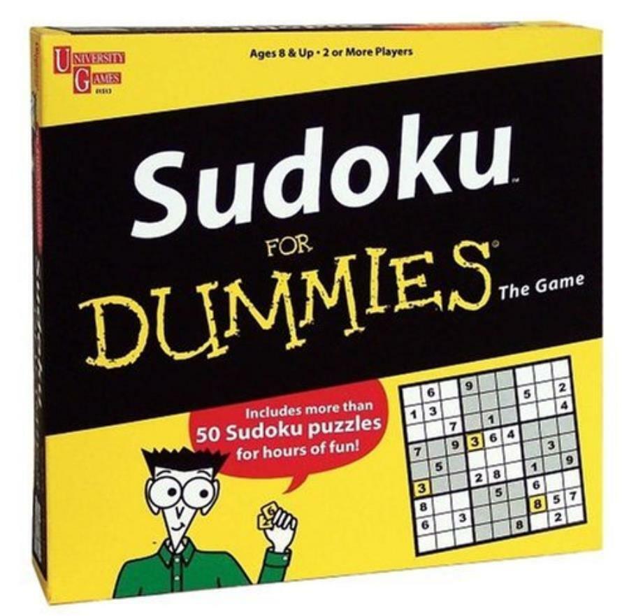 Sudoku for Dummies:  The Game by University Games - Board Game - New & Sealed - $8.00