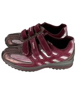 Geox Kids Toddler Sneakers 33 EU / 2 US Maroon &amp; Metallic Easy Closure - $440.77 MXN
