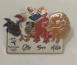 Vintage Olympic Souvenir Pin Sydney 2000 Oly Syd Millie Mascots - $10.88