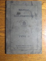 1915 Cadillac Type 51 Owners Owner&#39;s Manual, Original - £73.80 GBP