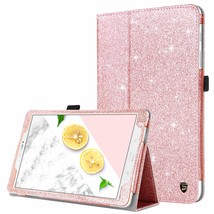 For Samsung Galaxy Tab E 9.6 Case, Sparkly Glitter Slim Faux Leather Folio Stand - £28.35 GBP