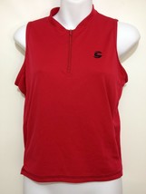 Cannondale Womens S Red Sleeveless Bike Cycling Jersey Shirt 1/2 Zip Chrono - $27.93
