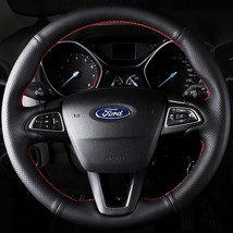 Leather Car Steering Wheel Cover for Ford Focus 3 2015-2018 Kuga 2016-2019 - $29.99