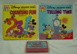 Walt Disney Mickey Mouse Telling Time / Counting Fun Read Along Book Tape Set - £11.67 GBP