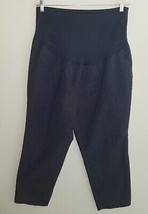 Old Navy Maternity Harper Capri Pants Navy Blue White Size 18 Regular Full Panel - £11.80 GBP