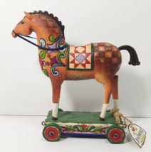 Jim Shore Painted Pony On Cart Hangtag Heartwood Creek Horse Wheels 2007 - £32.12 GBP