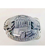 Vintage American Trucker 1998 Pewter Belt Buckle Siskiyou Semi Truck Eag... - $312.19 MXN