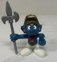 Smurf Roman Soldier Guard Vintage 1979 Smurfs Peyo Schleich PVC Figure - $8.31 CAD