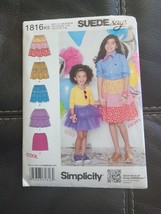 Simplicity Suede Says Pull Of Skirts for Girls Kids Size K5 7-8-10-12-14... - $8.54