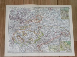 1928 Original Vintage Map Of Saxony And Thuringia / Thüringen Dresden Germany - £12.06 GBP