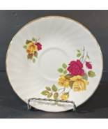 ROYAL KENDALL SAUCER Fine Bone China Red &amp; Yellow Roses 5.5&quot; - €7,41 EUR