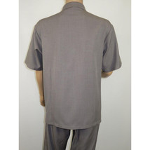 Men Silversilk 2pc Walking Leisure Matching Suit Italian Woven Knits 71032 Gray image 5