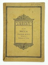 Schirmer&#39;s Library Vaccai Practical Method For Soprano Or Tenor Sheet Music - £10.93 GBP