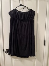 1 Pc Gap Body Women&#39;s Black Mini Dress Tie Neck Stretch Size Large - £37.01 GBP