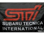 Subaru STI Logo Black Flag 3X5 Ft Polyester Banner USA - $15.99