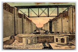Upper Chamber East Lock Panama Canal Construction Gatun 1912 DB Postcard W8 - $7.11