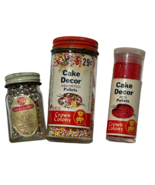 Vintage 60s Cake Decor Sprinkles Confetti Cake Pellets Dragees Bottle Ja... - $2,708.47 MXN