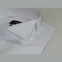 Men Tux Formal 100% Cotton Shirt MANSCHETT Turkey Slim Fit 303-01 White Wing tip image 5