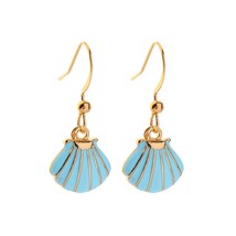 kissme Ocean Beach Style Drop Earrings For Women Gifts White Blue Enamel Imitati - £6.54 GBP