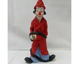 Vintage 7&quot; Porcelain Clown Wrapped With Firehouse By Seymour Mann - $19.24