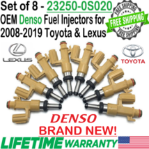 BRAND NEW Genuine DENSO 8Pcs Fuel Injectors for 2010-2019 Toyota Tundra 4.6L V8 - $435.59