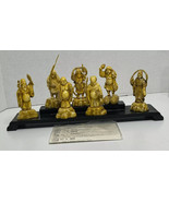 7 vintage Gods of Good Fortune detailed figures Asian Japanese small sta... - $1,402.06 MXN