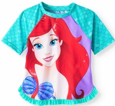 Little Mermaid Ariel UPF-50+ Rash Guard Swim Top Shirt Size 2T, 3T, 4T Or 5T - £14.63 GBP+