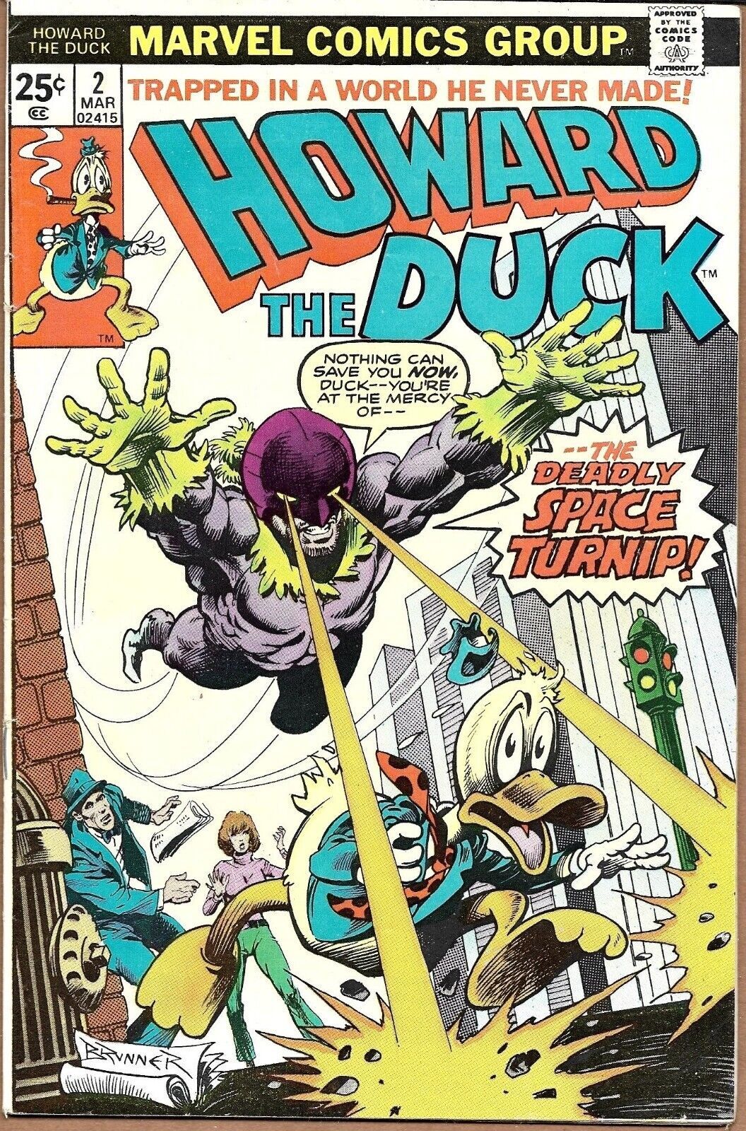 Howard The Duck Vol. 1 No. 2 Marvel Comics 1976 Bronze Age Series 1 Space Turnip - $5.65