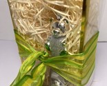 Ornaments to Remember Green and Silver Baby Spoon Unisex Glass Ornament - $7.95