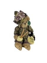 Bearington Collection Knitter & Pearl Plush Bear Cat Knitting is My Bag Hat 15" - $18.81