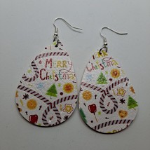 Christmas Earrings Fun Party Candy Fun Sun Tree  Hook white red green OPTION 2 - £5.53 GBP