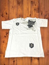 NWT Ablanche Winged Cross White T Shirt Sz M Street Wear Y2K Vtg Dead Stock - £39.81 GBP