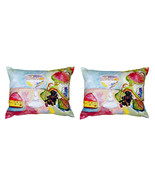 Pair of Betsy Drake Wine &amp; Cheese No Cord Pillows 16 Inch X 20 Inch - £62.57 GBP