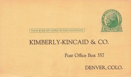 Denver Colorado Co~Kimberly Kincaid &amp; CO-FALL &amp; Winter Line Reply Postcard - £7.16 GBP