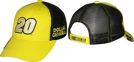 Matt Kenseth #20 Dollar Store racing new yellow/black mesh ball cap w/tags - £15.71 GBP