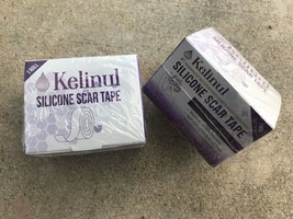 (2) Kelinul Silicone Scar Sheets 1.6 x 60&quot; Roll Scar Removal Silicone Scar Tape - £22.15 GBP