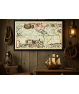 Antique World Map &quot;Carte Très Curieuse&quot; – Large Fine Art Print on 230gsm... - $1,929.13 MXN