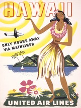 9718.Decoration Poster.Room Wall art.Home decor.Hawaii travel aviation.Hula - $17.10+