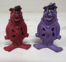Flintstones Fred Fruity Pebbles Cereal Purple Red 1987 1988 Vtg PVC Figures - $163.42 MXN