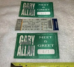 GARY ALLAN LIVE AT BILLY BOB&#39;S CONCERT TICKET AND 2 BACKSTAGET.PASSES TE... - $12.98