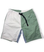 Gramicci G-Shorts Mens Large 100% Cotton Crazy Two Tone Green Beige Blue... - £62.42 GBP