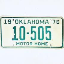 1976 United States Oklahoma Base Motor Home License Plate 10-505 - £14.70 GBP