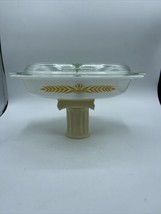 PYREX Promo Royal Wheat, Oval Divided Dish, 1.5 Qt with divided lid  Vintage - $24.75