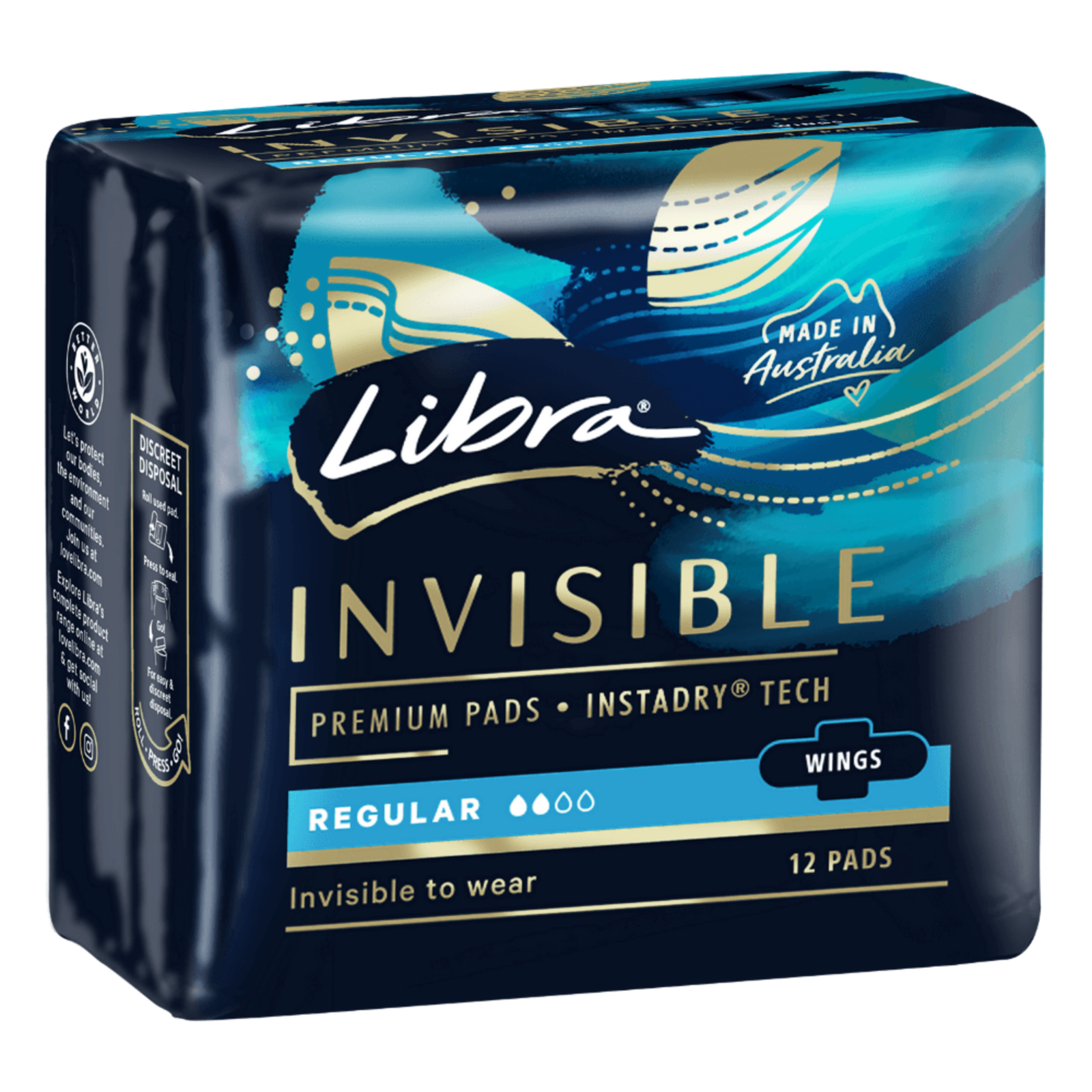 Libra Invisible Regular with Wings 12 Pads - $72.04