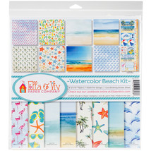 Ella &amp; Viv Collection Kit 12&quot;X12&quot;-Watercolor Beach - $18.10