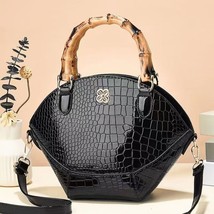  Bamboo Joint Handbags Women&#39;s  Creative Crocodile Pattern Shoulder Women&#39;s Bag  - £33.88 GBP